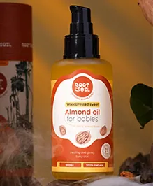ROOT and SOIL Wood-pressed sweet almond oil for babies (0+ months) - 100 ml