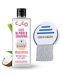 Coco Crush Combo of Ayurvedic Anti Lice Shampoo, 50ml & Lice Treatment Comb, 1pc | Kills Lice, Eggs & Nits 100% Naturally