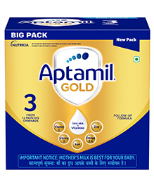 Aptamil Gold Infant Formula Milk Powder with DHA, Iron & Vitamins Stage 3 -  BIB Pack 1.2 kg