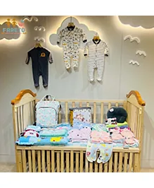 Fareto New Born Baby Monsoon And Semi Winter Season Hospital Essentials 78 In 1 (0-6 Months)