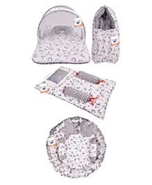 Babytoons Baby Bedding for New Born Sleeping Essential Products Combo (0-6 Months) Grey