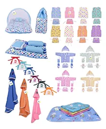 Babytoons New Born Baby Complete Daily Needs Items Combo (0-6 Months) Blue