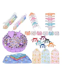 Babytoons New Born Baby Products All Essential Item Gift Pack (Multicolor, 0-6 Months) Purple