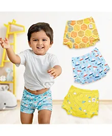 SuperBottoms Padded Underwear for 2-3Y Babies | Potty Training Pants for Mess-Free Diaper-Free Time | Explorer | Pack of 3