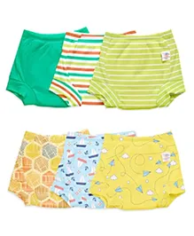SuperBottoms Padded Underwear for 2-3Y Babies | Potty Training Pants for Mess-Free Diaper-Free Time | Assorted 1 | Pack of 6