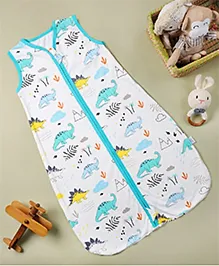 Kicks & Crawl - Dino Snuggler Sleeping Sack - White