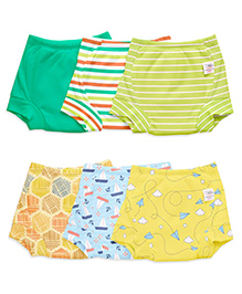 SuperBottoms Padded Underwear for 1-2Y Babies | Potty Training Pants for Mess-Free Diaper-Free Time | Assorted 1 | Pack of 6