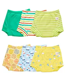 SuperBottoms Padded Underwear for 1-2Y Babies | Potty Training Pants for Mess-Free Diaper-Free Time | Assorted 1 | Pack of 6