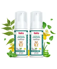 BabyOrgano Non Alcoholic 100% Natural Waterless Hand wash 99.9% Germ Protection Pack of 2 - 50 ml