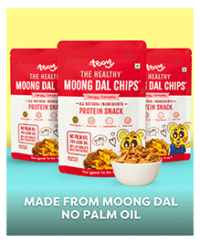 Troovy&nbsp;Healthy Snacks For Kids | Moong Dal Chips | Tasty & Protein Rich | No Junk | No Chemicals & Trans Fats - (Pack of 3, 70g per pack)