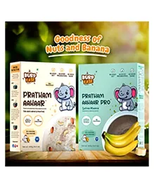 Burpease Combo Of Pratham Aahaar & Banana Flavour - Goodness Of Banana Pulp -100% Organic - 400g + 400g