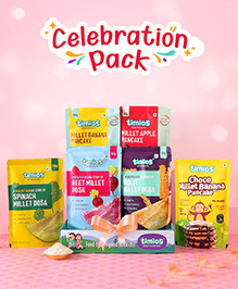 timios Gift Pack | Apple Pancake | Banana Pancake | Choco Banana Pancake | Spinach Dosa | Multi Millet Dosa | Beetroot Dosa - 700 g