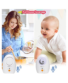 Safe-O-Kid  1-Year Warranty Audio Baby Monitor  White | Long-Range Transmission, Interference-Free, Hassle-Free Setup | Infant Monitoring Device