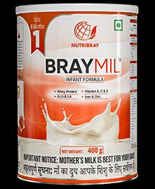 Braymil 1 Infant Formula Stage 1 400g Tin Pack