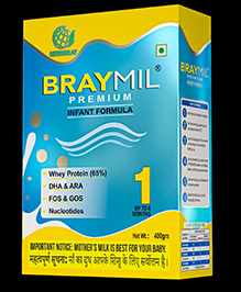 Braymil Premium 1 Infant Formula Stage 1 Bag in Box 400g Pack