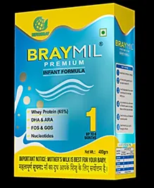 Braymil Premium 1 Infant Formula Stage 1 Bag in Box 400g Pack