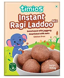 timios Organic No Maida Ragi Laddoo Mix | Made With Ragi Flour, Jaggery and Sprouted Nutrition | Instant and Healthy Breakfast -  300 g