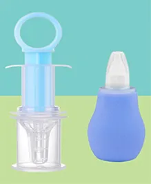 The Cheeky Kidzz Multi-Functional Baby Smart Medicine Dropper And Baby Nose Suction Aspirator Congestion Relief Teether (BLUE)