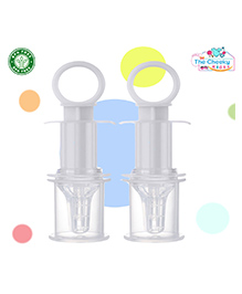 The Cheeky Kidzz Pack of 2  Multi-Functional Baby Smart Medicine Needle Feeder Squeeze Medicine Dropper Teethers BPA Free (MULTI-COLORS)