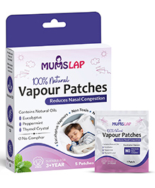 MumsLap 100% Natural Nasal Decongestant Vapour Patch for children - 5 Patches