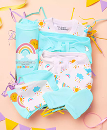 SuperBottoms Newborn Gift Set - 11 Pcs Clothing Hamper Gift Set for Newborn  - Blue