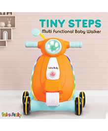 Tiny Step Baby Walker Early Education Activity Center with Lights, Sounds and Ball Game Baby Push Walker - Yellow 
