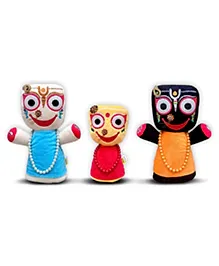 Sakhyam Siblings of Puri Dham Soft Dolls-Jagannath, Balabhadra, and Subhadra- 26 cm (Approx)