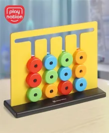 Play Nation Colour And Pattern Matching Montessori Slide Puzzle | Lightweight, Compact And Durable Design | Cognitive Play | Fosters Critical Thinking | Yellow | BIS Certified
