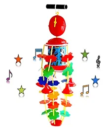 NEGOCIO Musical Toys For Kids Jhoomer Musical Merry Go Round Hanging Toy For Babies Key Mechanism With Soothing Music For Baby Kids - COLOR MAY VARY