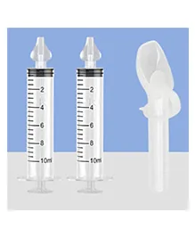 The Cheeky Kidzz Baby Pressure Nasal Syringe Nose Suction With Medicine Spoon Feeder For Babies BPA Free (MULTI-COLOURS)