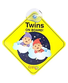 Babyhug Twins On Board Sign - Yellow