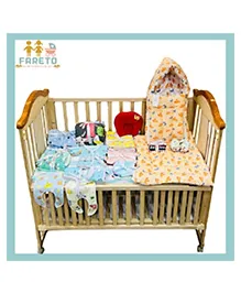 Fareto New Born Baby Monsoon Season Hospital Essentials Pack of 66 Items (0-6 Months)