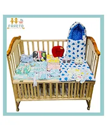 Fareto New Born Baby Monsoon Season Hospital Essentials Pack of 66 Items (0-6 Months)