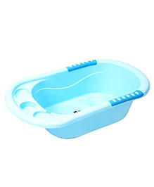Oskart jumbo baby bath tub, providing hassle-free bathing from newborn to toddler stages anti-slip surface and ergonomic design (Blue) (Only Tub)