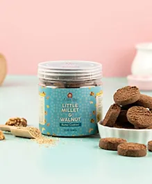 Amirtha Health Foods - Little Millet & Walnut Butter Cookies | NO JUNK cookies | 100% Pure & No additives-200 g