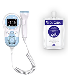 Dr. Odin OFD102 Fetal Doppler, Fetal Heart Rate Monitor for Home and Clinic, Smart Noise Reduction, Autocorrelation Algorithm, with Ultrasound Gel