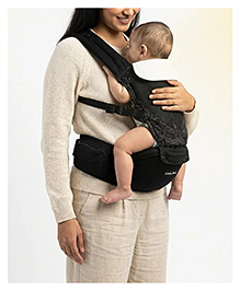 Little Pea 6-in-1 Removable Hip-Seat Baby Carrier Ergonomic, Adjustable,with extra Back Support Up to 20 kg - Black