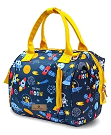 StarAndDaisy Bag for Mothers for Travel, Newborn Baby Diaper Bags with Multiple Pockets, Back Opening, Waterproof Pocket, Space Print - Blue