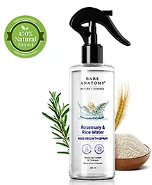 Bare Anatomy Rosemary Water Spray for Hair Growth Thickness & Hairfall Control | 100% Natural Hair Spray - 200 ml