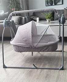 Babyhug Automatic Baby Swing Cradle With Remote Controller - Dark Grey