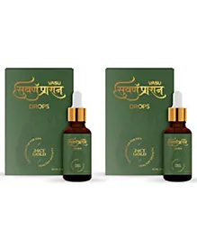 Vasu Swarnaprashan for Kids Pack of 2- Formulated with 24CT Gold | Healthy Growth |Helps to Improves Strength & Immunity Booster - 30 ml
