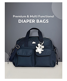 Mi Arcus Diaper Bag with Diaper Changing Sheet & Two Wet Bags for Multipurpose Travel for Mom and Dad- Blue
