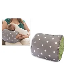 numum Cozy Nursing Baby Arm Pillow for Cradle Gift for Novice Mothers: Head Support Pillow Anti-Spitting Breastfeeding and Bottle Feeding Nursing Arm Pillow (Star-Grey)(Color and design May vary)