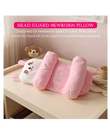 Voidrop Head Guard Mustard Rai Pillow for Newborn Baby - Pink Color