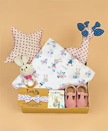 Little Hip Boutique Little Bunny Welcome Gift Box- Pink