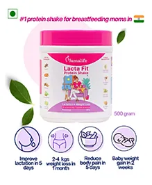 Mamalife Lacta Fit Protein Powder Shake for Feeding Moms. Postpartum Weight Loss (2-4 kgs per month) Better Lactation (in 5 days) Less Body Pain (in 1 week). Whey & Plant Protein Blend. 500g.