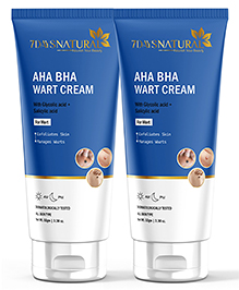 7DAYSNATURAL Set Of 2 AHA BHA Wart Remover Cream For Warts - 50g Each