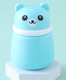Powder Puff with Box Holder Bear Shaped Soft Head - Blue