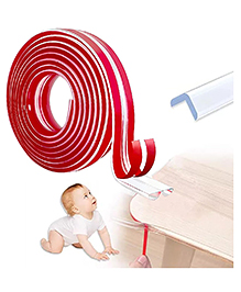 Safe-O-Kid 2 Meter Transparent Edge Protector  Baby Safety Cushion Strip for Furniture | BPA-Free, Soft & Clear Edge Guard