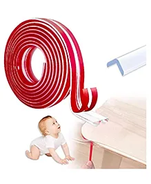 Safe-O-Kid 2 Meter Transparent Edge Protector  Baby Safety Cushion Strip for Furniture | BPA-Free, Soft & Clear Edge Guard